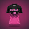 Custom Soccer Uniform Black & Pink Geometric
