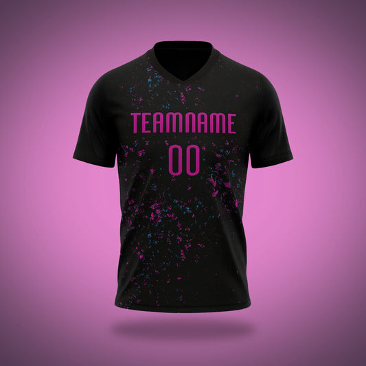 Custom Soccer Uniform Black, Pink & Blue Fragments