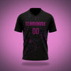 Custom Soccer Uniform Black, Pink & Blue Fragments