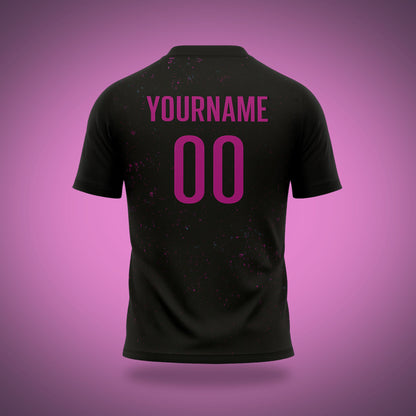 Custom Soccer Uniform Black, Pink & Blue Fragments
