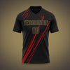 Custom Soccer Uniform Black, Red & Gold Sublimation