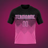 Custom Soccer Uniform Black & Pink Geometric