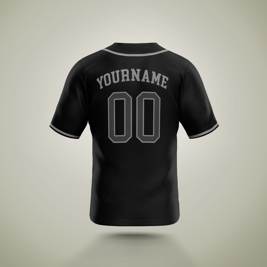 Custom Baseball Jersey Black & Gray