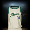Custom Basketball Jersey - Cream & Green