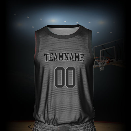 Custom Basketball Jersey - Black & Black