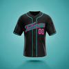 Custom Baseball Jersey Black & Pink/Teal