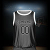 Custom Basketball Jersey -  Black & White/Black