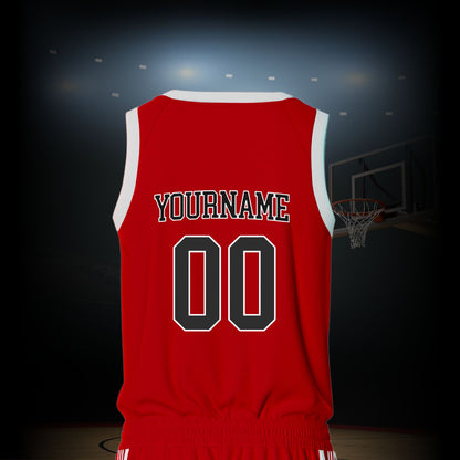 Custom Basketball Jersey - Red & White