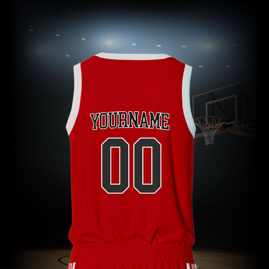 Custom Basketball Jersey - Red & White