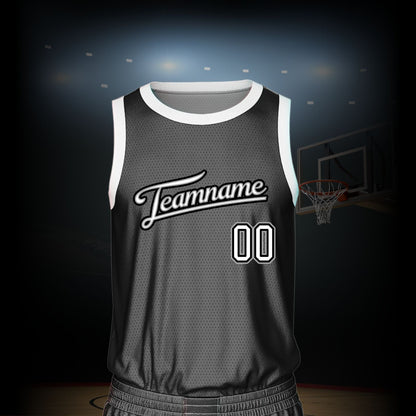 Custom Basketball Jersey - Black & White