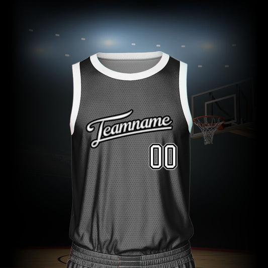 Custom Basketball Jersey - Black & White