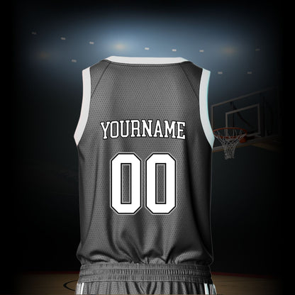 Custom Basketball Jersey - Black & White