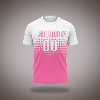 Custom Volleyball Uniform - Pink & White Geometric