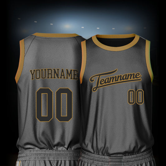 Custom Basketball Jersey - Black & Gold