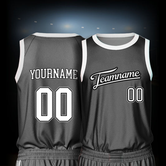Custom Basketball Jersey - Black & White