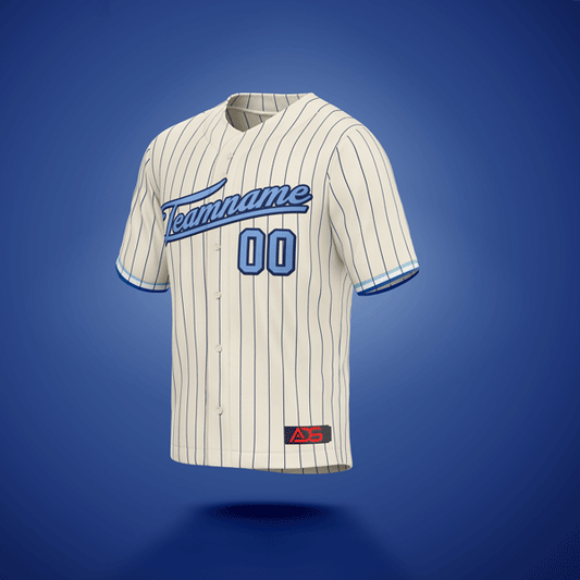 Custom Jersey Cream & Blue Stripe