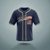Custom Baseball Jersey Navy & Cream Stripes USA