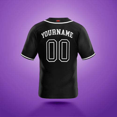 Custom Baseball Jersey Black & White