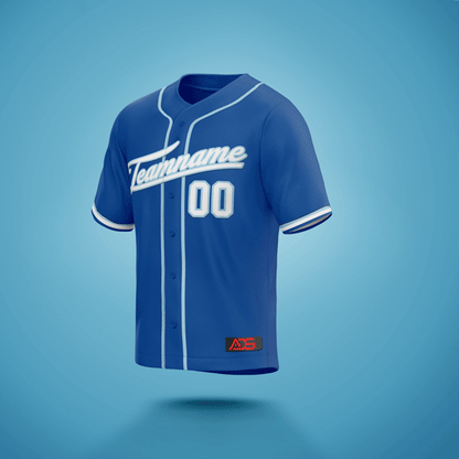 Custom Baseball Jersey Blue & White