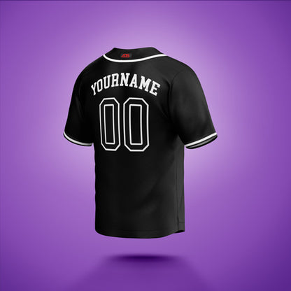 Custom Baseball Jersey Black & White