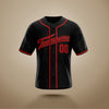 Custom Baseball Jersey Black & Red