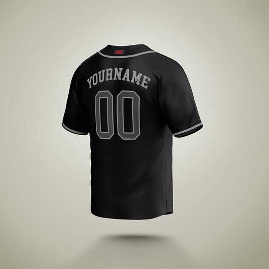 Custom Baseball Jersey Black & Gray