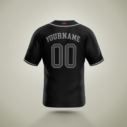 Custom Baseball Jersey Black & Gray