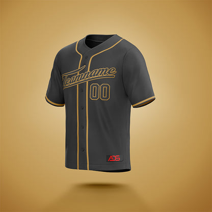 Custom Baseball Jersey Black & Gold